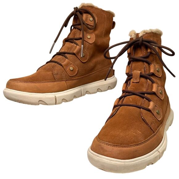 Sorel Women's Explorer Joan Waterproof Boots Tan Fawn Gorpcore Sz 8.5 Cabincore - Picture 1 of 16
